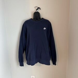 Nike Navy Blue Crewneck Hoodie Size XL